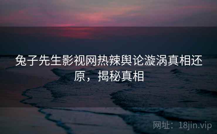 兔子先生影视网热辣舆论漩涡真相还原，揭秘真相