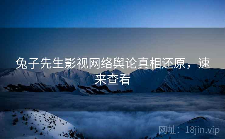 兔子先生影视网络舆论真相还原，速来查看