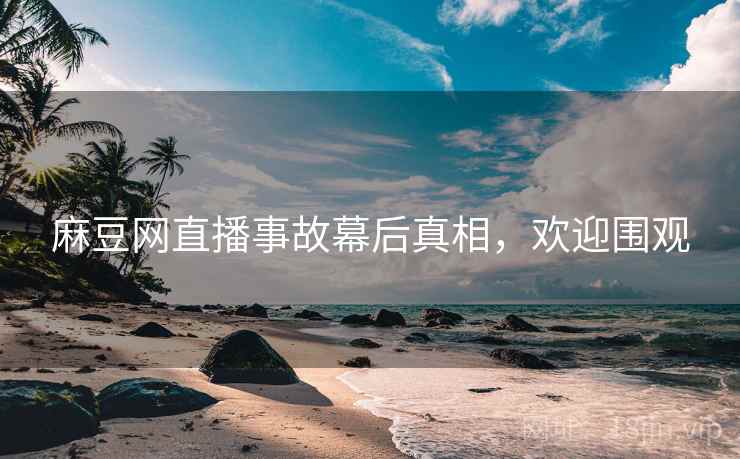 麻豆网直播事故幕后真相，欢迎围观