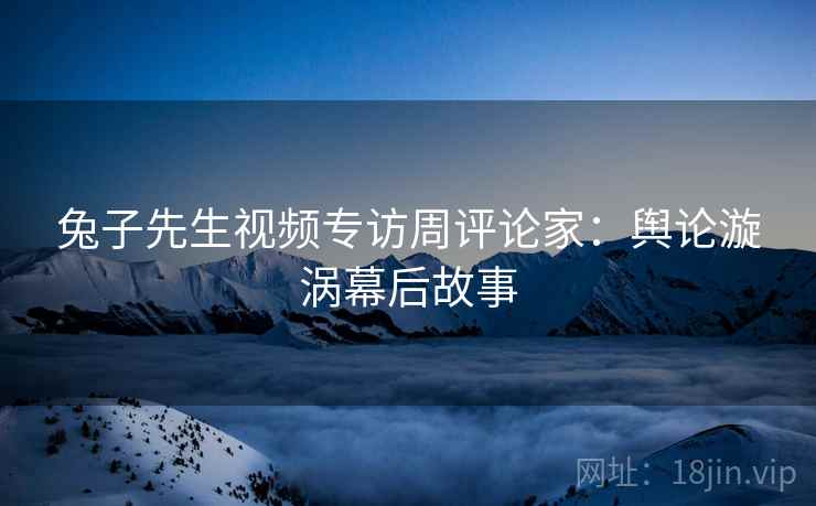 兔子先生视频专访周评论家：舆论漩涡幕后故事