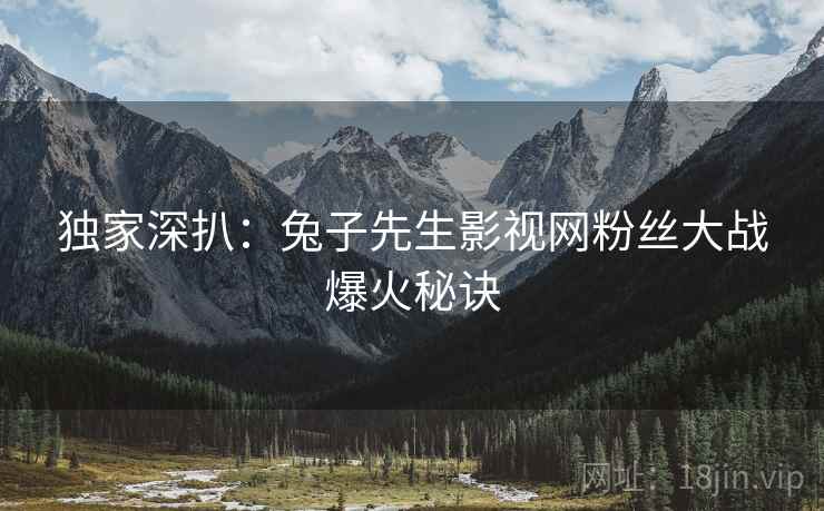 独家深扒：兔子先生影视网粉丝大战爆火秘诀