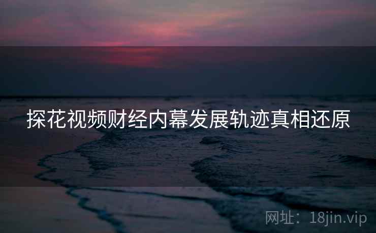 探花视频财经内幕发展轨迹真相还原