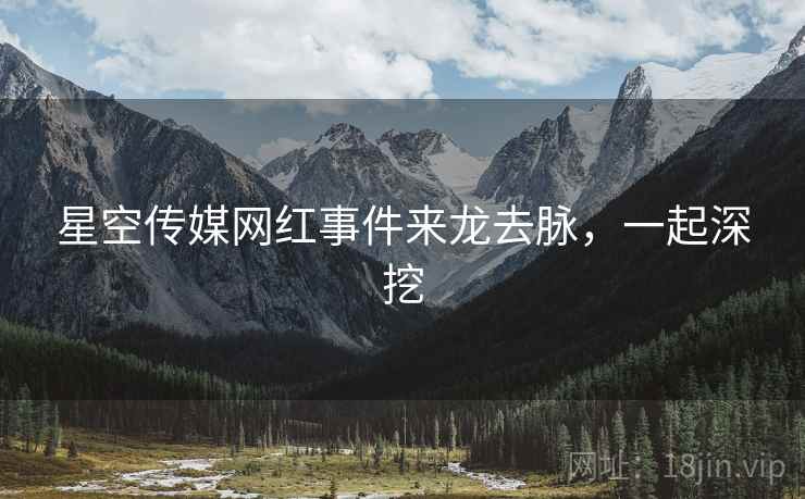 星空传媒网红事件来龙去脉，一起深挖