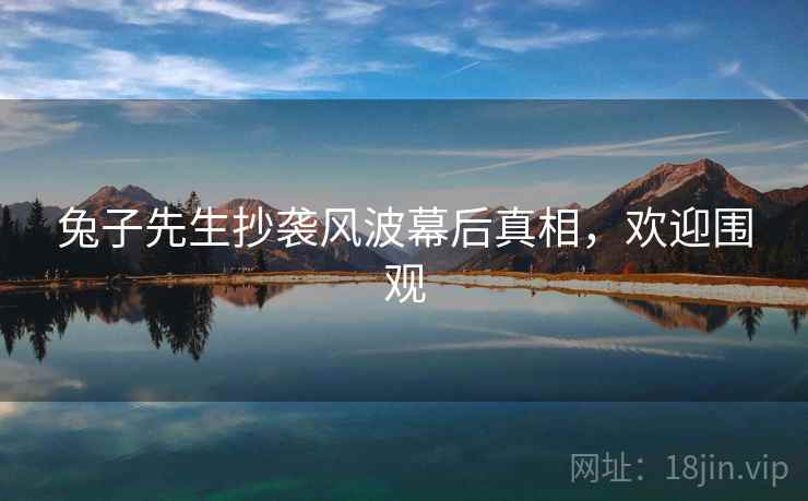兔子先生抄袭风波幕后真相，欢迎围观
