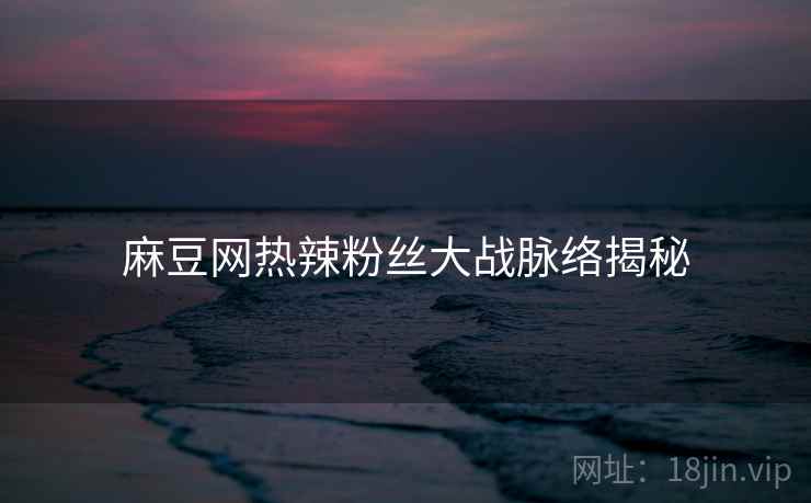 麻豆网热辣粉丝大战脉络揭秘